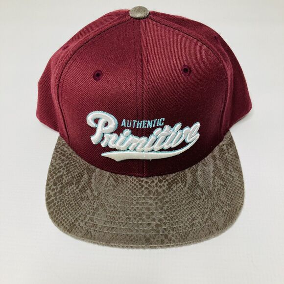 Starter Primitive Skate Snapback Hat Brown Snake Brim Dark Red, One Size Adj. - Picture 1 of 9